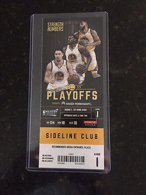 2017 NBA Playoffs Golden State Warriors vs SA Spurs 5/14 Game 1 Ticket Stub MINT