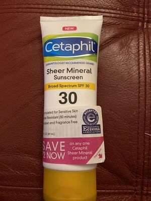 CETAPHIL Sheer Mineral Sunscreen Lotion for Face & Body | 3 fl oz
