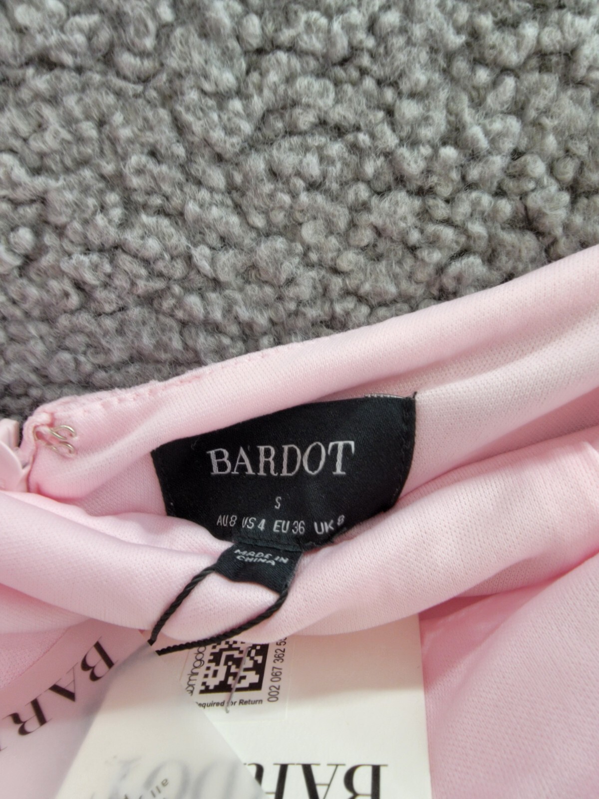 Bardot Albie Knit Maxi Dress Women's 4 Candy Pink One Shoulder Back Zip Closure - Picture 8 of 16
