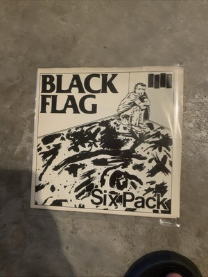 Black Flag Six Pack SST オリジナル1st プレス7” Black Flag - Six Pack T-Shirt – sst superstore