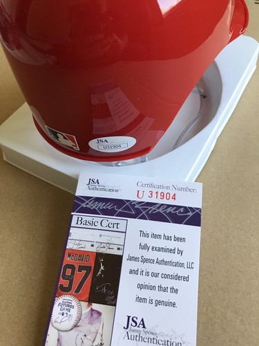 GEM! Victor Robles SIGNED Washington Nationals Baseball Mini Helmet 2- JSA COA