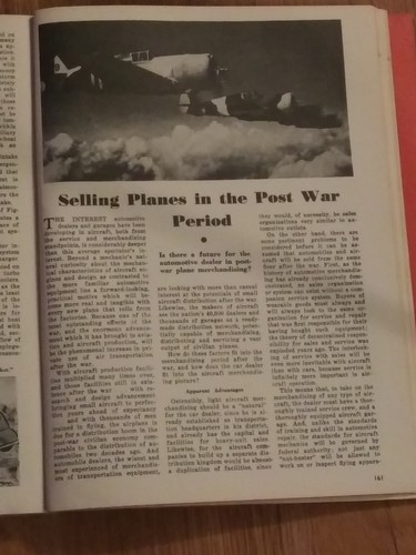 Rare 1943 Southern Automotive Journal Automotive & Aviation Service Help Book