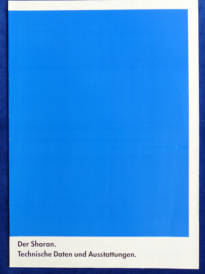 VW Sharan - Daten & Ausstattungen MJ 1998 - Prospekt Brochure 09.1997