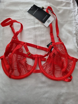WOMENS     bluebella  ENYA  BRA   SIZE  32 C  good quality bra  new    BNWT red
