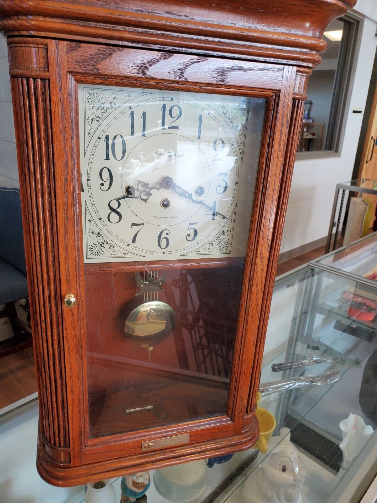 howard miller sandringham wall clock,613-108,keywound,plays