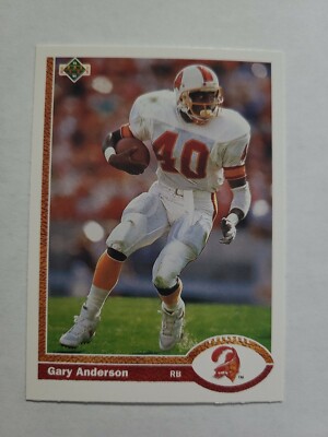 GARY ANDERSON 1991 UPPER DECK FOOTBALL CARD # 204 D9586
