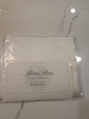 Sferra Bros 600 TC Standard  Pillowcases Ivory. Brand New!