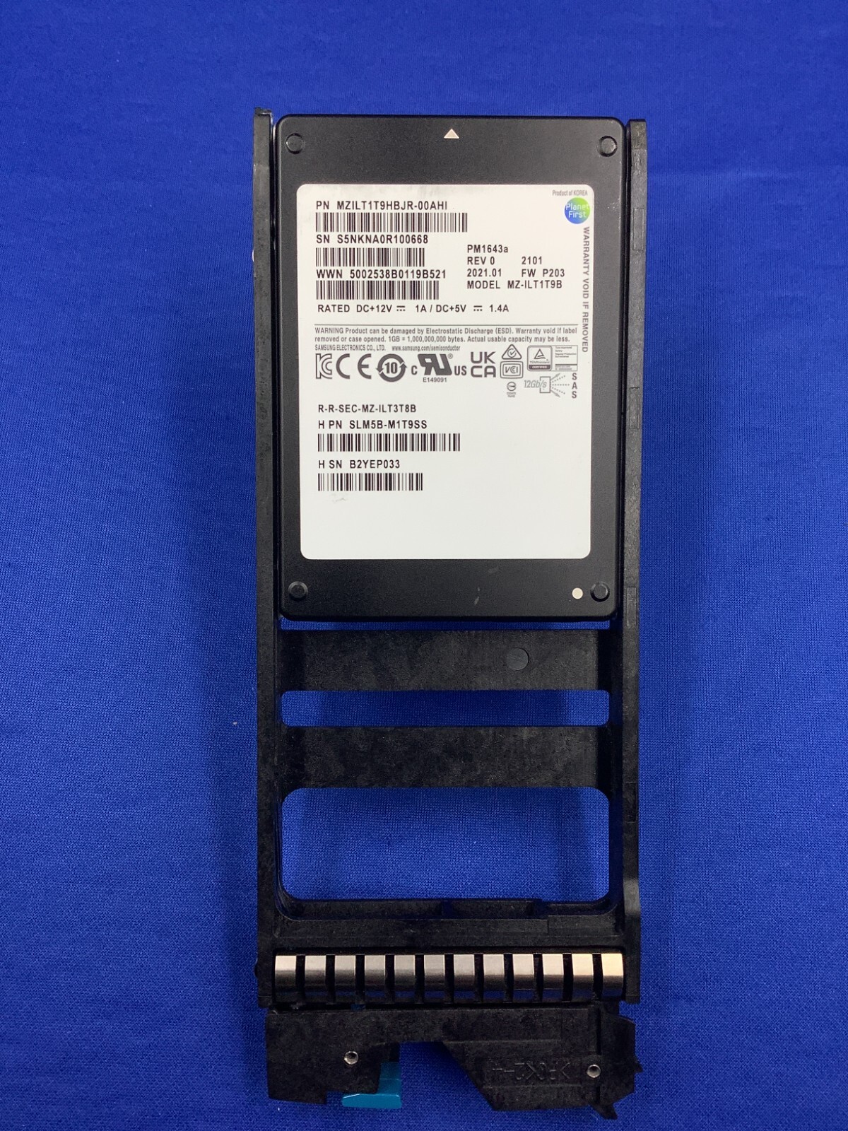 MZ-ILT1T9B HITACHI SAMSUNG PM1643a 1.92TB SAS 12Gb/s 2.5