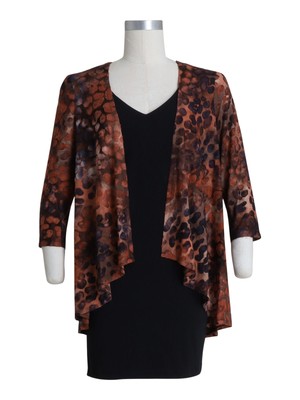 Женское оранжевое вечернее платье-футляр с длинным рукавом CONNECTED APPAREL Petites 4P