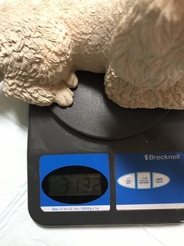 Vintage 1986 Sandicast White Poodle #141 Brue Sculpture Figurine w 4 Coasters!