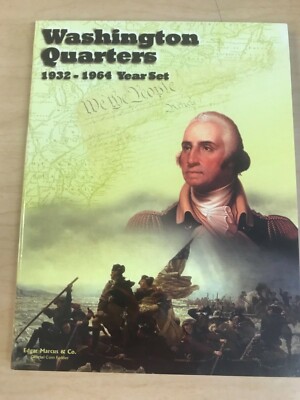 NEW UNUSED Edgar Marcus Coin Folder - Wash. Quarters 1932 - 1964