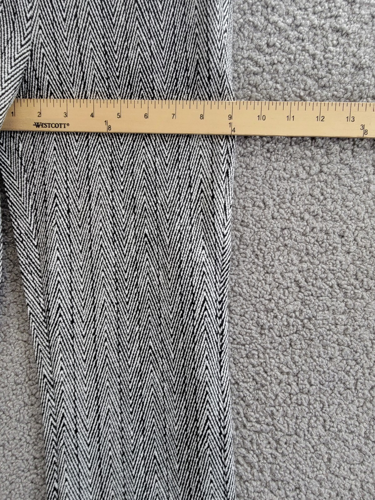 Sanctuary High Rise Bootcut Pants Women's XXS Gray Herringbone Elastic Waist - Picture 6 of 17