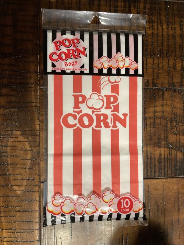 Ten (10) Popcorn Bags | 10" x 5 ¼" x 3 ¼" | Brite Concepts