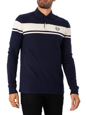 

Мужская рубашка-поло с длинными рукавами New Young Line Sergio Tacchini, синяя, Синий, STM29511-220