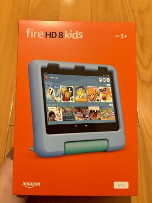 NEW Amazon Fire HD 8 Kids Tablet BLUE (2022), Age 3-7, 12th Gen, Wi-Fi 32 GB