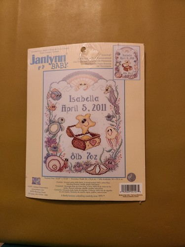 Janlynn Baby Birth Announcement A Star Is Born Cross Stitch Craft Kit 054-0147