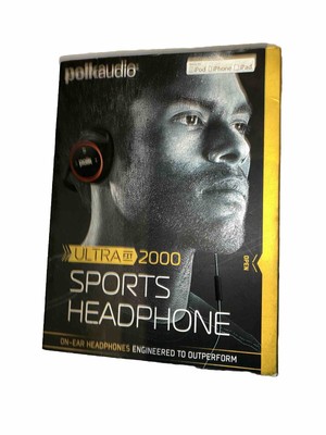 Polk Audio UltraFit 2000 sports headphones built-in microphone (Black and Red)