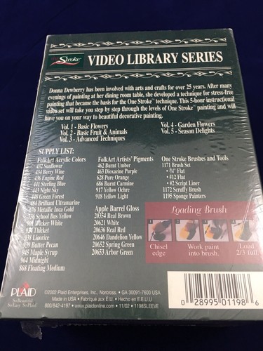 Donna Dewberry Folk Art One Stroke Series VHS Videos Complete Set - New/Sealed