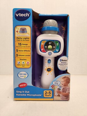 NEW VTech Sing It Out Karaoke Microphone With Wireless Connectivity White Unisex