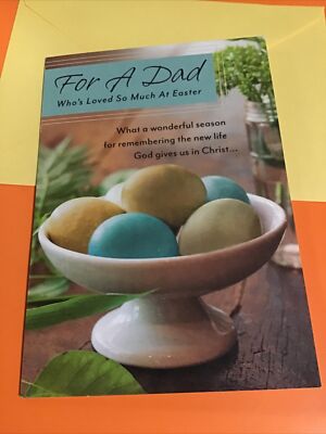 Happy Easter FOR A DAD Who s Loved So Much - Blessing Religious Greeting Card