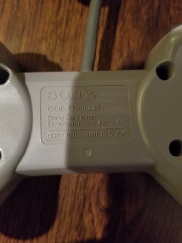 2 Playstation one,Ps1,Psone standard Controllers {SCPH-1080}  (GRAY) FREE SHIP