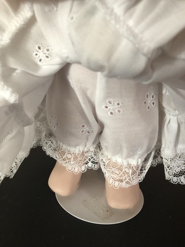 Vintage Kewpie Girl Doll Bisque ALL Porcelain 9” Jointed Arms With Stand