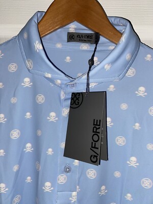 G/Fore Skull/Cross Bones Logo Golf Polo Medium