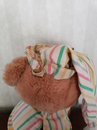 Fisher Price Teddy Bear Plush Night Cap  Sleepy Stuffed Animal Blanket