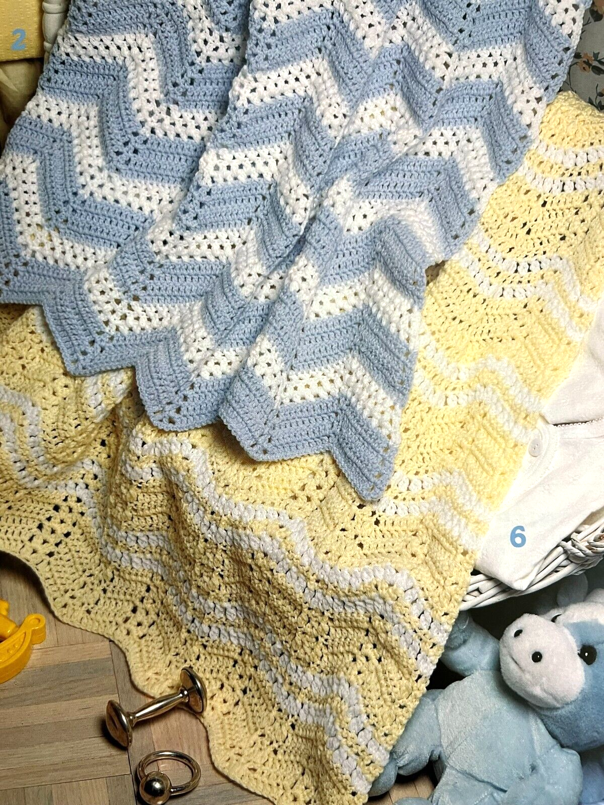Fluffy Ruffles & Little Ripples for Baby Afghans Blankets Crochet Patterns Books