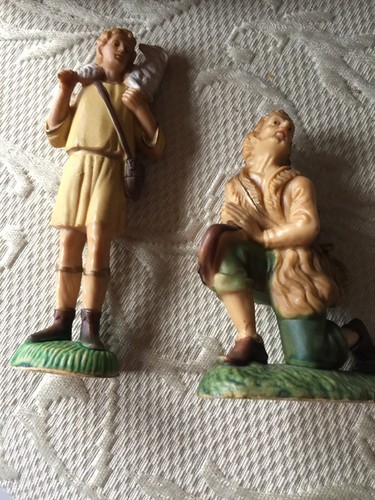 Vintage ART Plastics Mid Century 2 Nativity Pieces, Made in Hong Kong