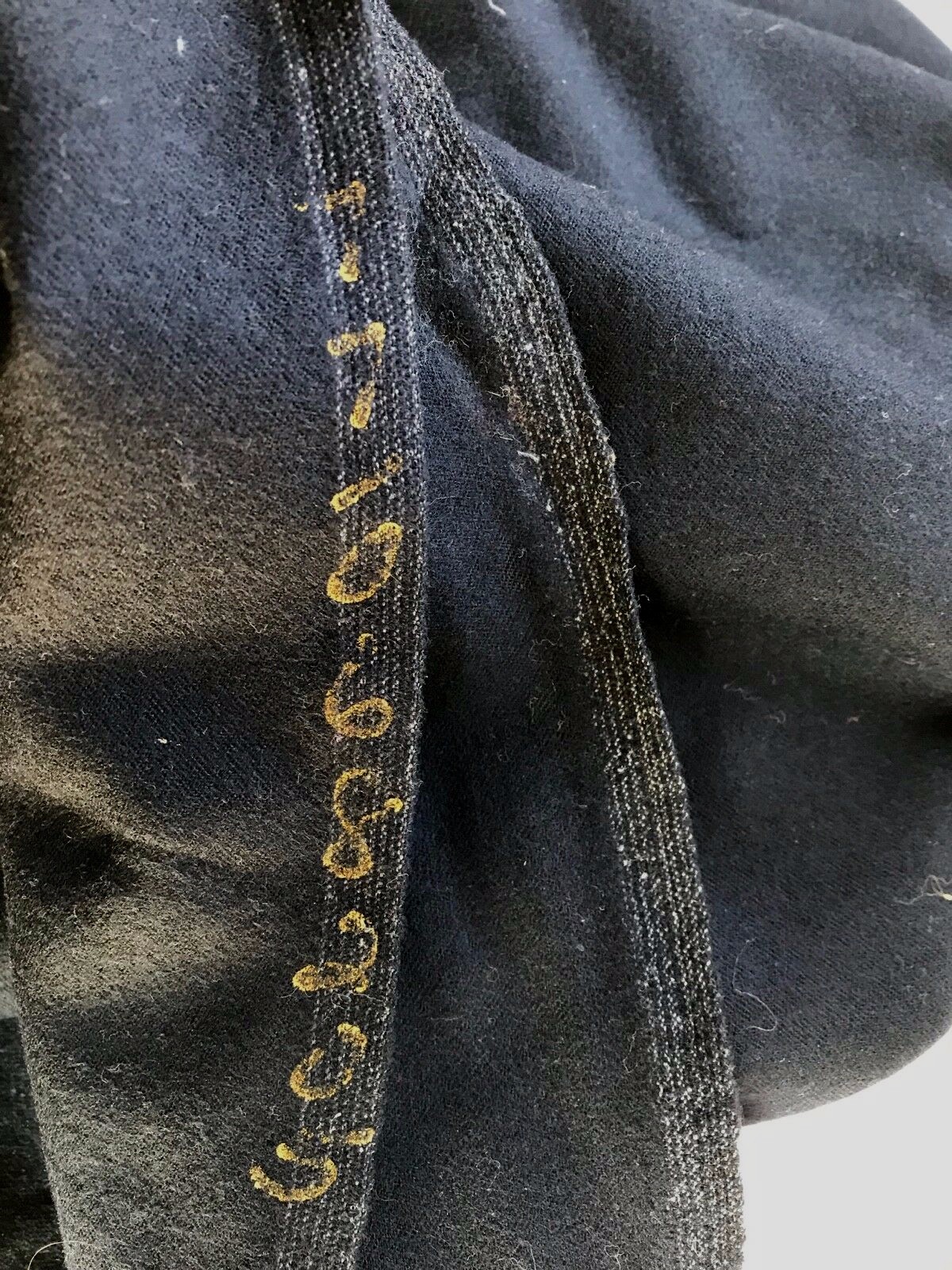 deep navy finest wool worsted fabric yardage quality fresh VINT. 1 yds+ x 60