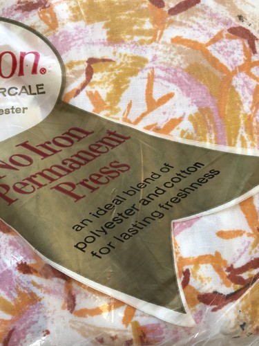 Vintage Fieldcrest Perfection Flat Sheet Twin Neptunes Treasure Seashell NIP