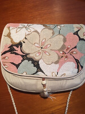 Sophia Design Flower Purse complete HP Needlepoint Canvas