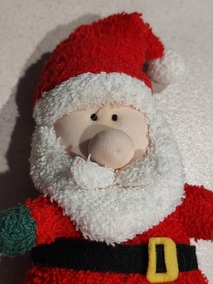 Vintage 1990s Russ Terry Cloth 6'' Santa Bean Bag Beanie Plush Nwt