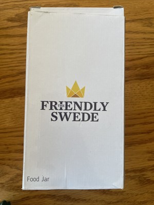 The Friendly Swede 16 Oz Insulated Food Jar With Spoon New