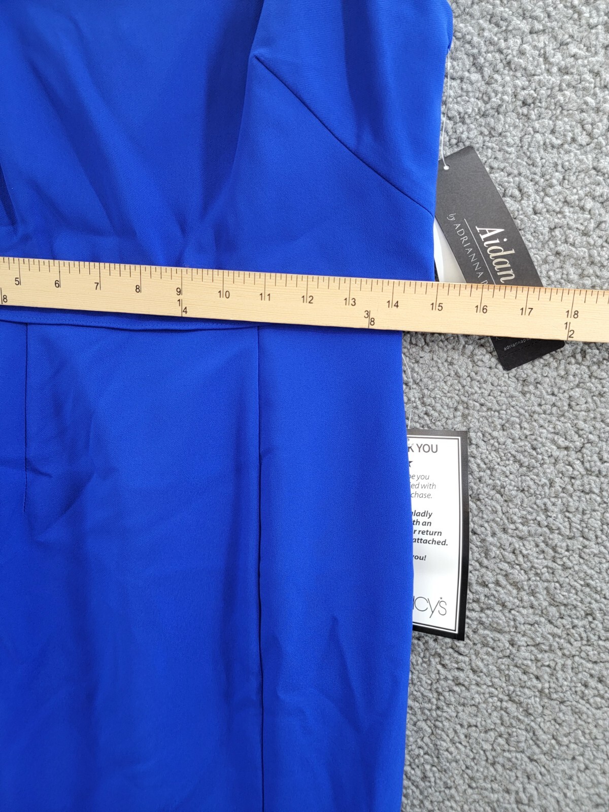 Aidan by Adrianna Papell Fringed-Hem Midi Sheath Dress Women's 2 Royal Sapphire~ - Picture 6 of 17