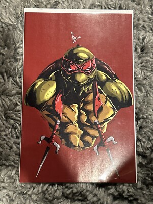 TMNT #1 SDCC 2024 VIRGIN RAPHAEL VARIANT COVER Signed By Eskivo With COA Ltd 500