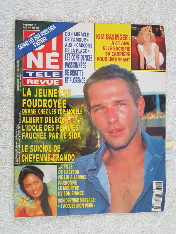 Cine Revue NÂ°17 1995 A.Delegue Dean Cain Kim Basinger Burl Ives Cheyenne Brando