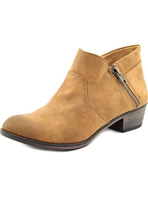 Женские коричневые ботильоны AMERICAN RAG с двойной молнией и круглым носком на блочном каблуке 7 W