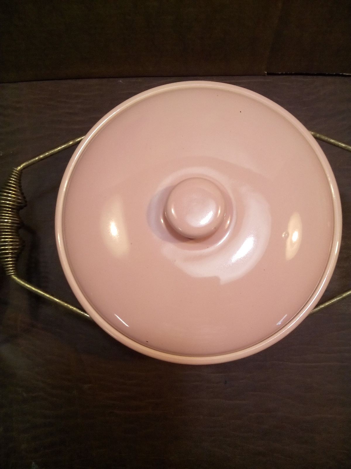 BAUER CERAMIC SERVING POTS WITH LIDS