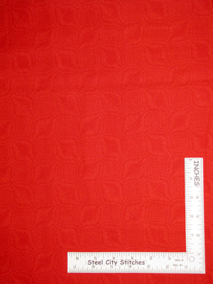 Quilting Treasures Brian Evans Goemetric Orange-Red Cotton Fabric Yard