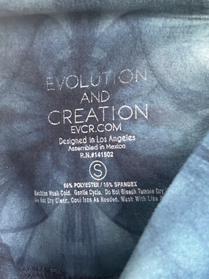 Evolution and creation EVCR Leggings Blue Green Black Abstract Nature WMN Small