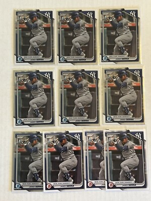 2024 Bowman Jared Serna 1st Lot x7 Chrome x3 Paper Yankees 
