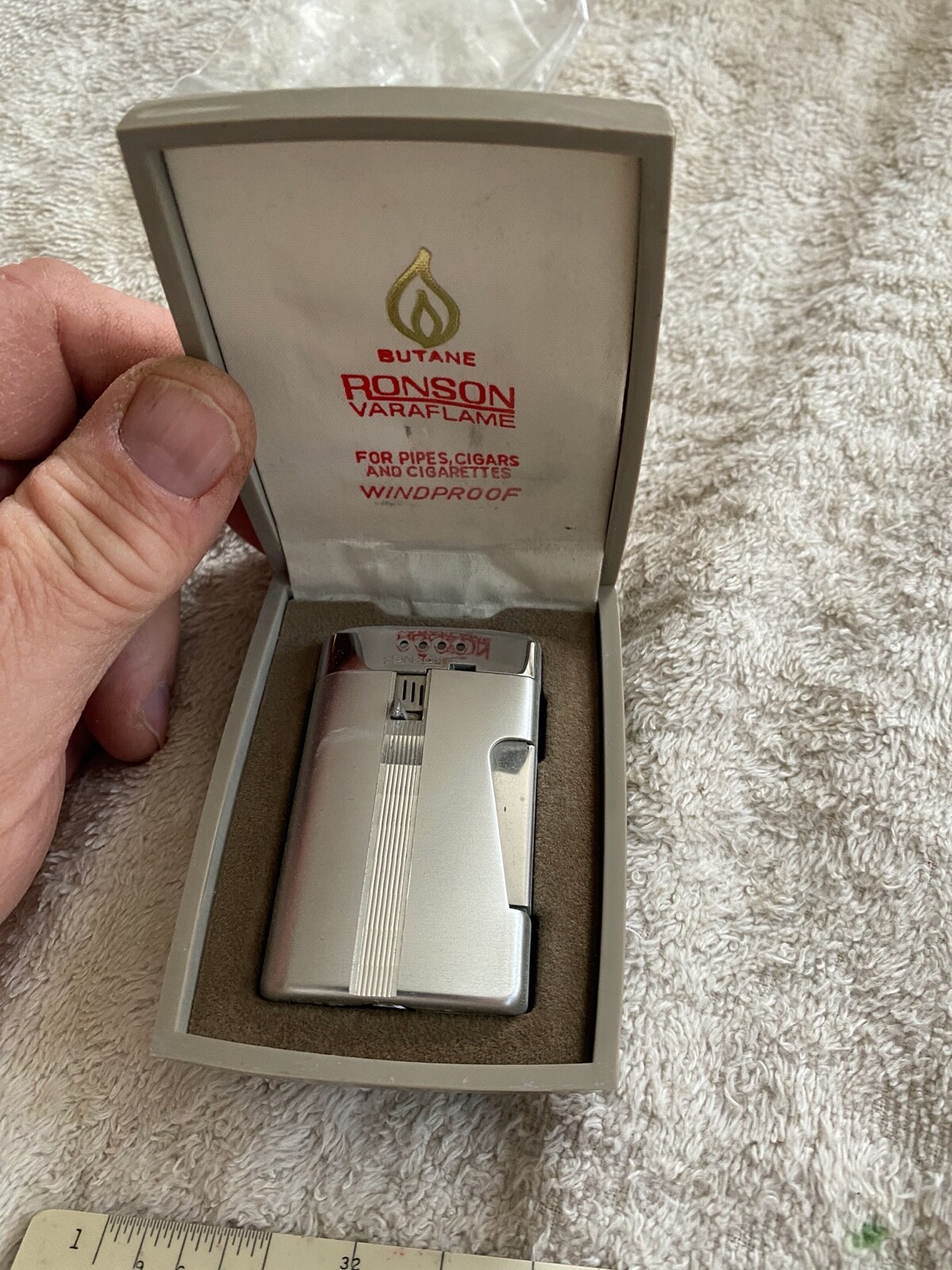 Vintage Ronson Butane Varaflame Lighter With Box | eBay