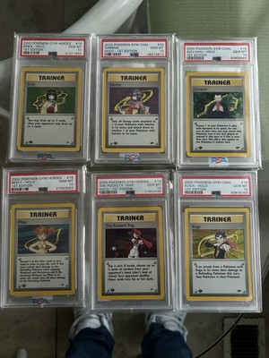 Pokémon First Edition PSA 10 Gem Mint Trainer Lot (All Holos) 