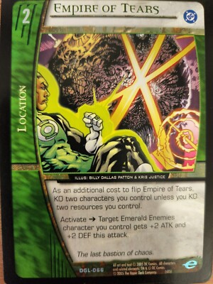 Upper Deck VS System DC Green Lantern Corps TOP TIER SINGLES  *Pick Your Card*