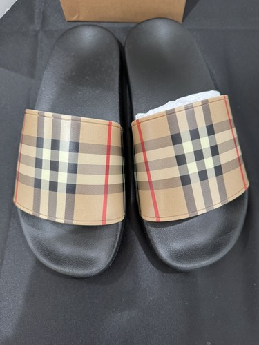 Pre-owned Burberry Men Slides Various Sizes In Beige