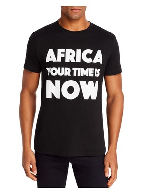 

Мужская черная футболка с коротким рукавом AFRICA YOUR TIME, Черный, 80056766AYTINTBB