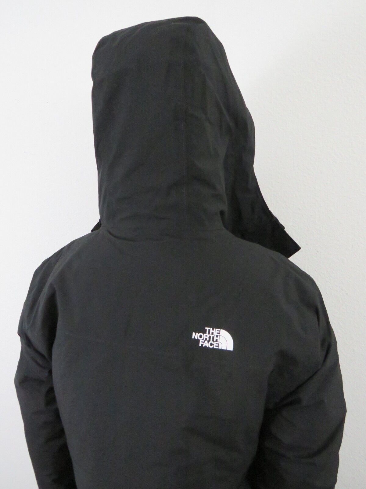 Pre-owned The North Face Womens  Sequoia Triclimate Waterproof Down Insulated Parka Jacket In Tnf Black / Tnf White Logo