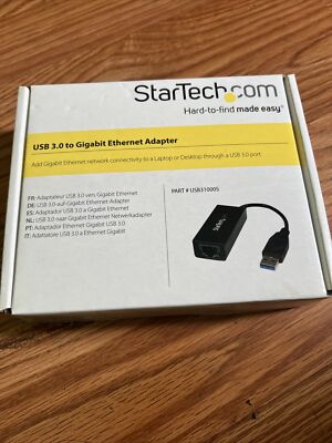 1 - StarTech.com USB 3.0 to Gigabit Ethernet NIC Network Adapter Pt# USB31000S